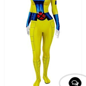 Yellow and Blue Women's Jumpsuit